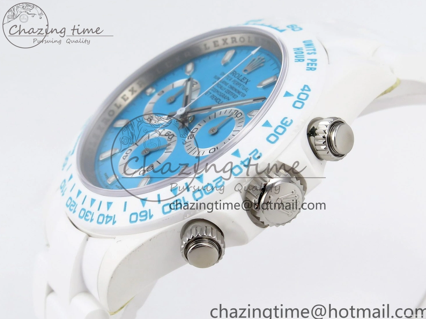 1224 Daytona AET White Ceramic Case and Bracelet Tiffany Blue Dial SA4130 V GoAnywhere 1889